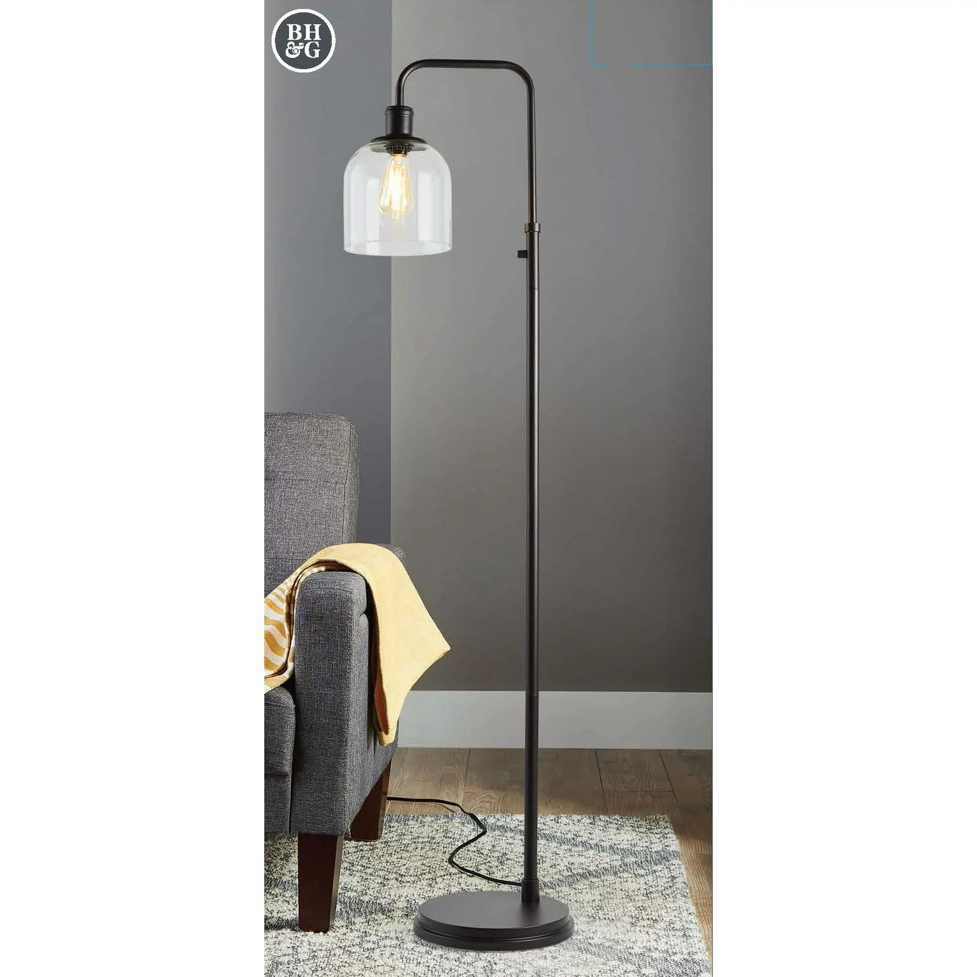 Better Homes and Gardens Downbridge Bronze Task Floor Lamp | Walmart (US)