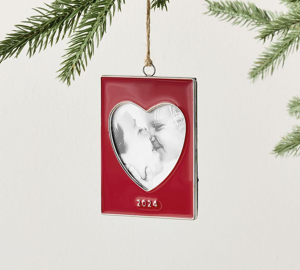Dated Enamel Frame Ornament | Pottery Barn (US)