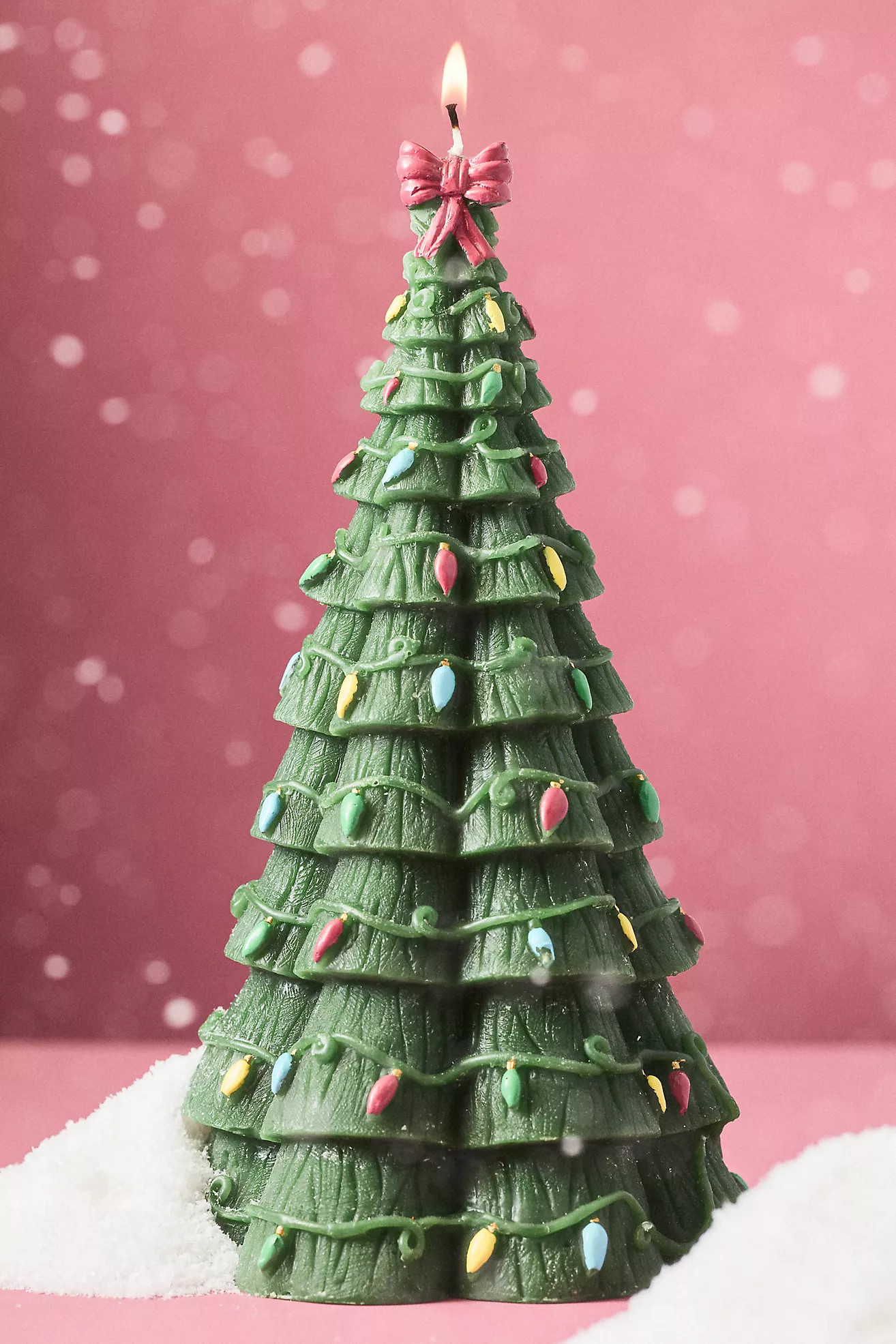 Festive Tree Decorative Shaped Wax Candle | Anthropologie (US)