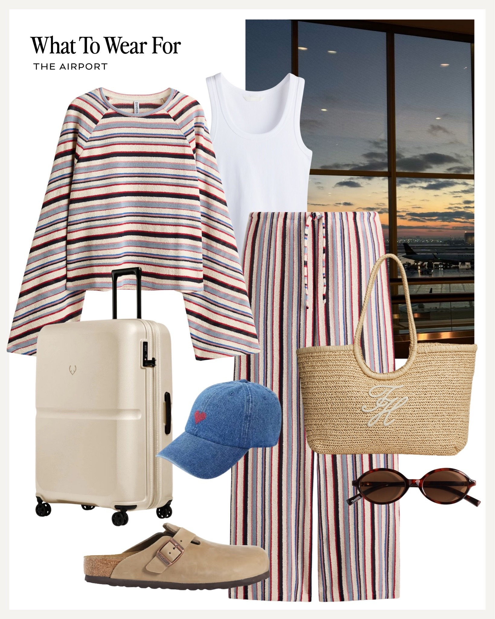 The airport ✈️ 

H&M new in, travel outfit, matching sets, cosy style, suitcase, Birkenstocks

#LTKsummer