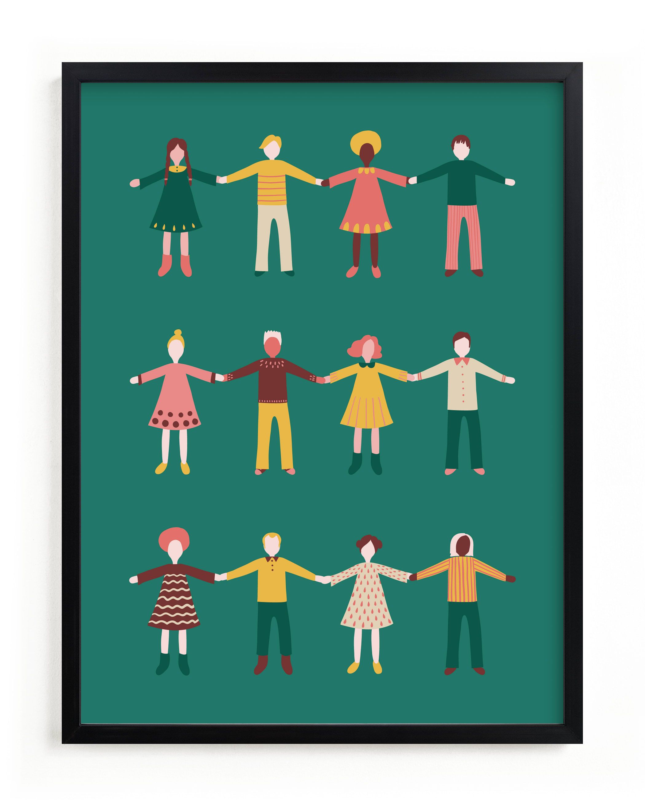 "Happy People" - Graphic Limited Edition Art Print by Nieves Herranz. | Minted