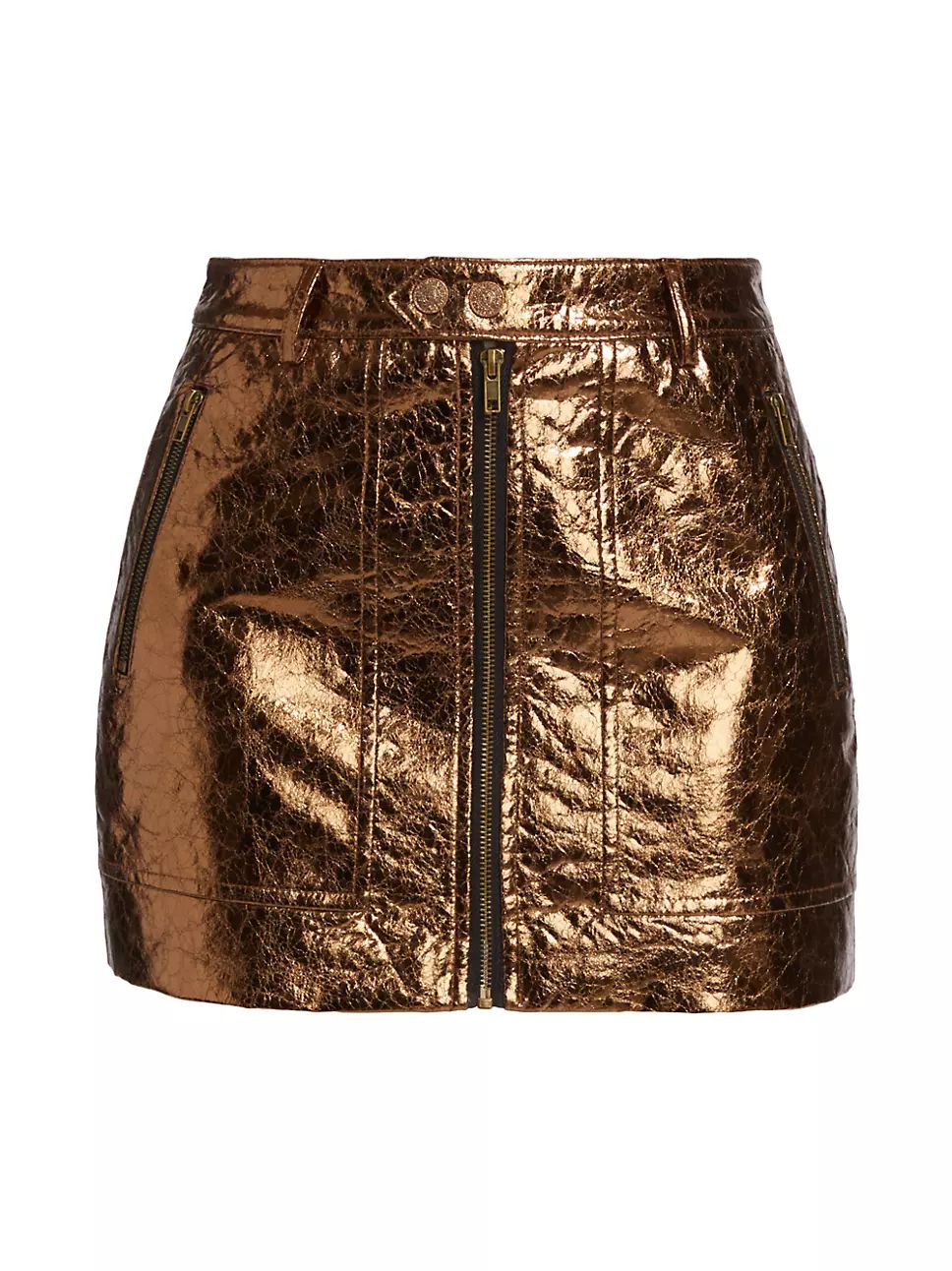 The Sprocket Metallic Miniskirt | Saks Fifth Avenue