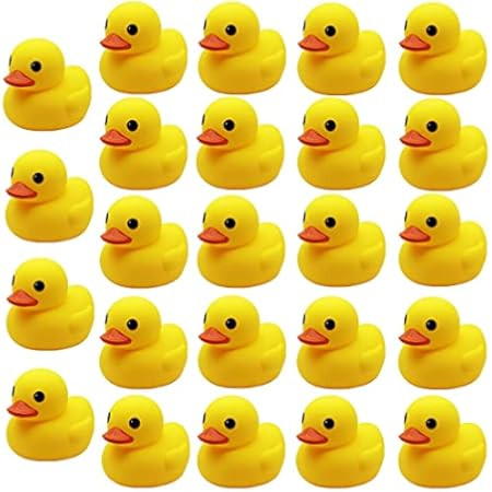 Meeall Mini Yellow Rubber Bath Ducks for Child 50pcs | Amazon (US)