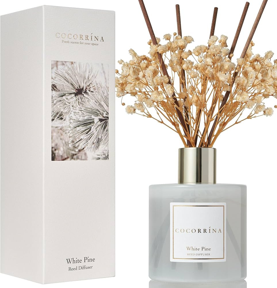 Cocorrína Reed Diffuser Sets - 6.7 oz White Pine Scented Diffuser with 8 Sticks Home Fragrance R... | Amazon (US)