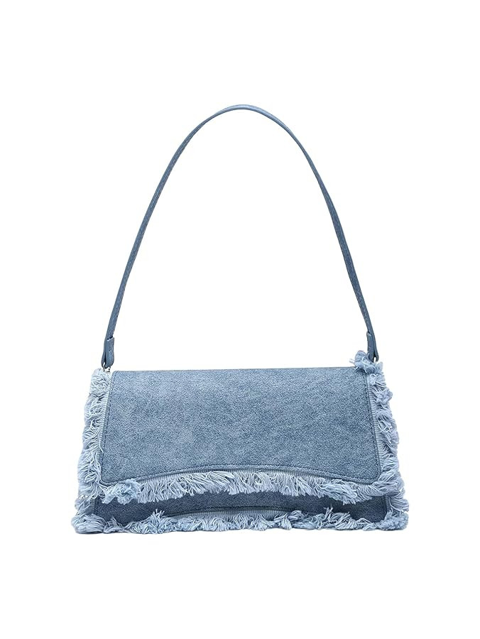 Verdusa Women's Flap Shoulder Bags Denim Handbags Underarm Satchel Handbag | Amazon (US)