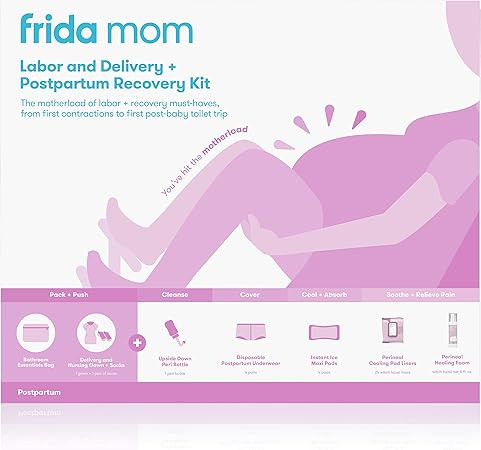 Frida Mom Hospital Packing Kit for Labor, Delivery, Postpartum | Nursing Gown, Socks, Peri Bottle... | Amazon (US)