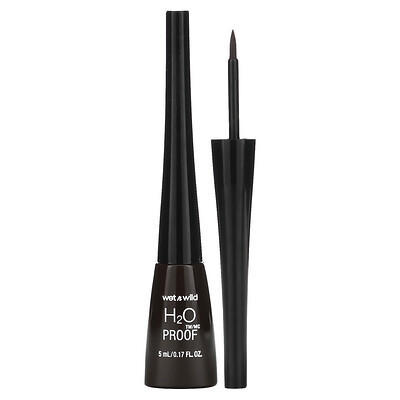 wet n wild, H2OProof, Liquid Eyeliner, 880 Dark Brown, 0.17 fl oz (5 ml) | iHerb