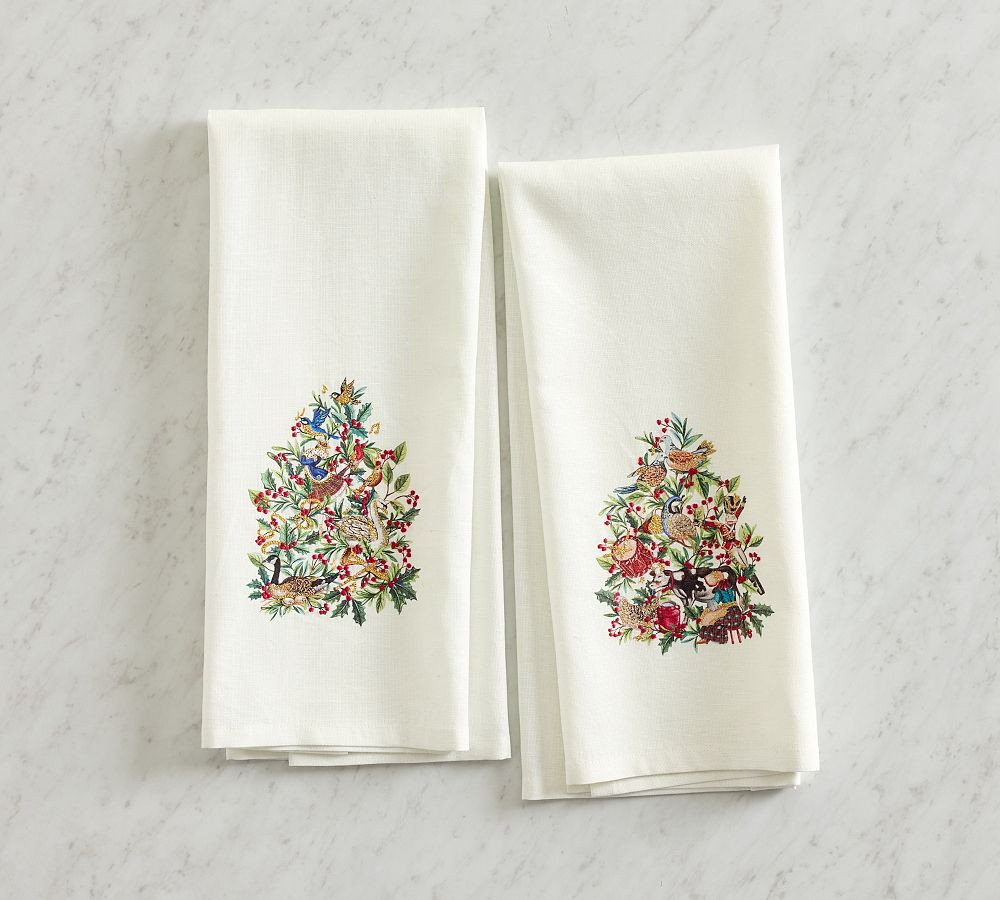 12 Days of Christmas Cotton/Linen Tea Towels | Pottery Barn (US)