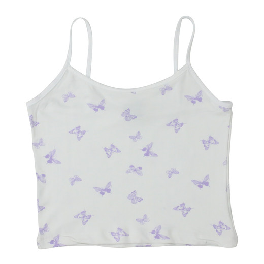 juniors butterfly spaghetti strap tank top | Five Below