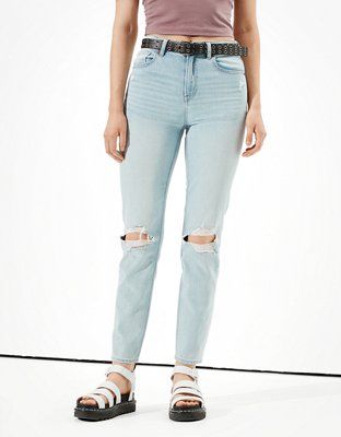 AE Comfort Stretch Waistband Mom Jean | American Eagle Outfitters (US & CA)