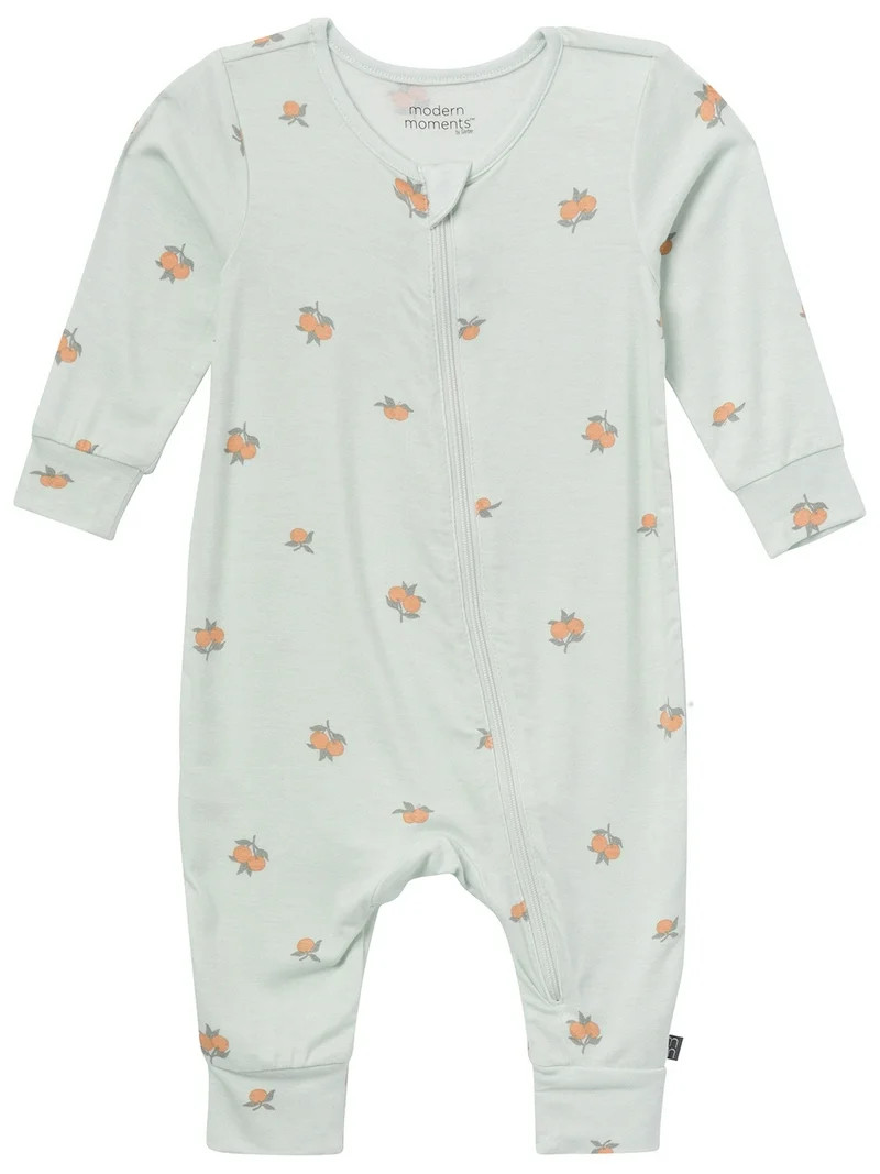 Modern Moments by Gerber Baby Neutral Super Soft Viscose Long Sleeve Coverall, Sizes Newborn - 12... | Walmart (US)