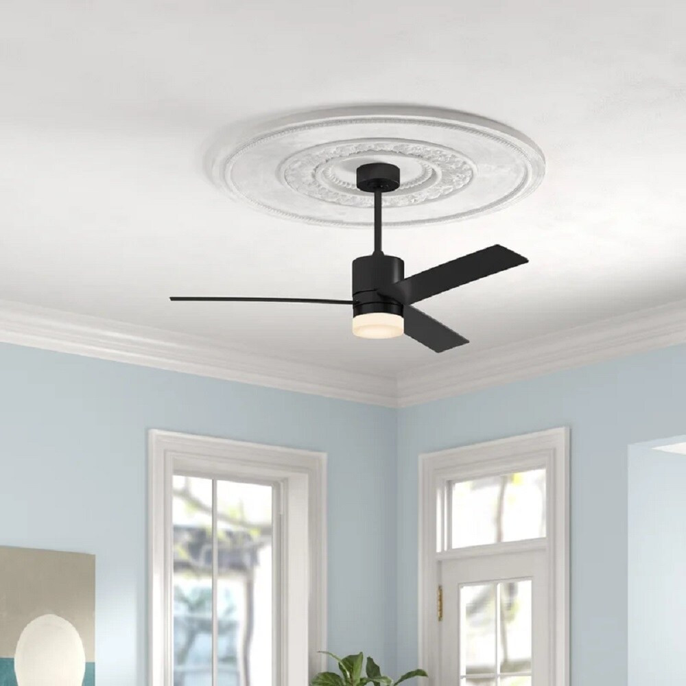 GetLedel 52-inch Black 3-Blade LED Ceiling Fan with Remote Control and Light Kit | Bed Bath & Beyond