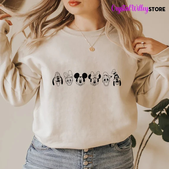 Mickey Friends Sweatshirt Disney Friends Sweatshirt Disney | Etsy | Etsy (US)