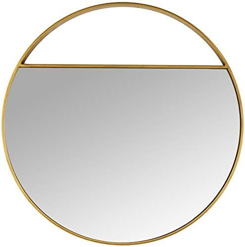 Amazon Brand - Rivet Modern Round Cutout Hanging Mirror, 22.25" Diameter, Gold | Amazon (US)