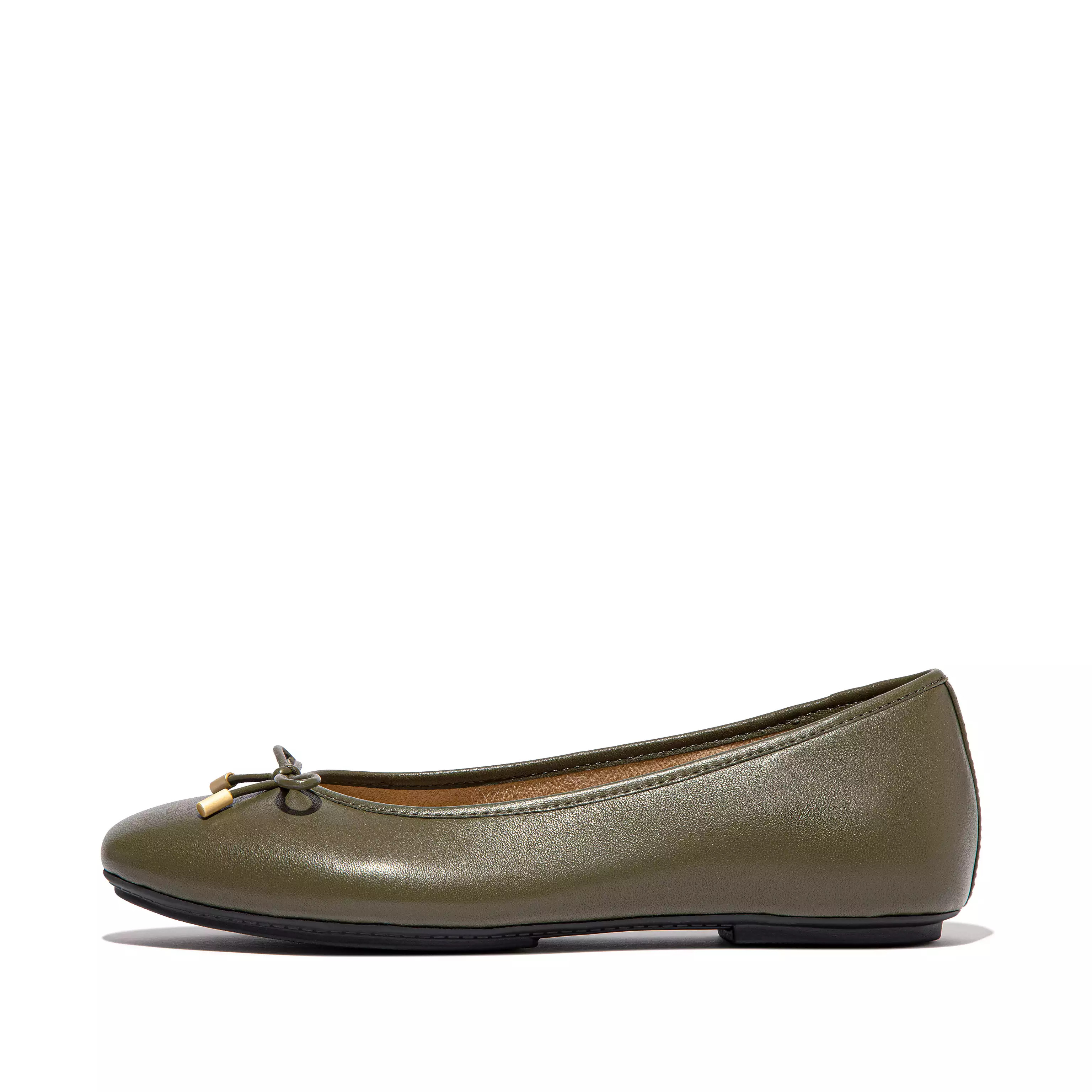 DELICATO Bow Soft Leather Ballerinas | FitFlop (UK)
