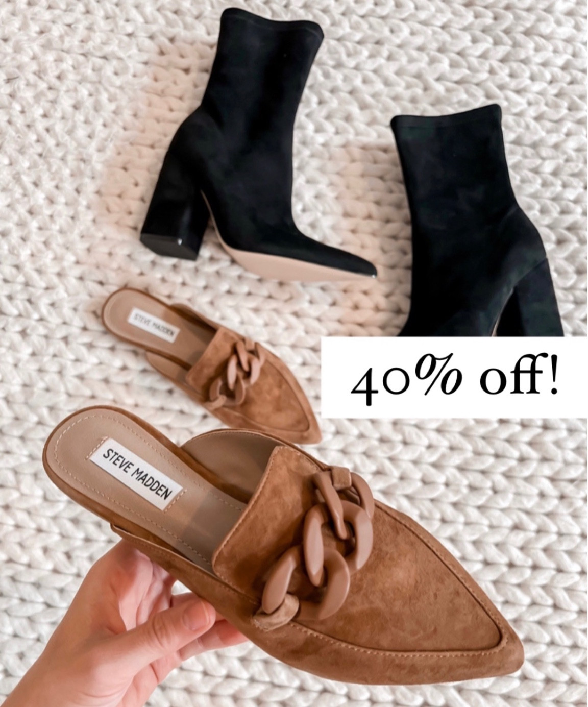 Mule 
Mules
Black boots 

#LTKshoecrush #LTKsalealert #LTKunder100