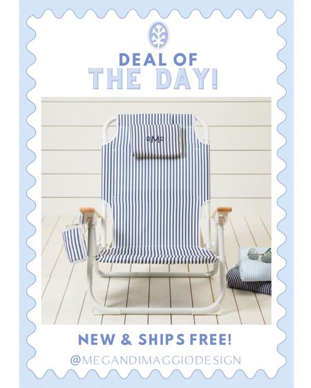 Love this new blue and white stripe folding beach chair!! 😍 Perfect for upcoming Spring Break trips and love the pillow and cup holder!! Plus get free shipping on it during this weekends Presidents’ Day sale!! 🙌🏻☀️

#LTKSeasonal #LTKSpringSale #LTKhome
