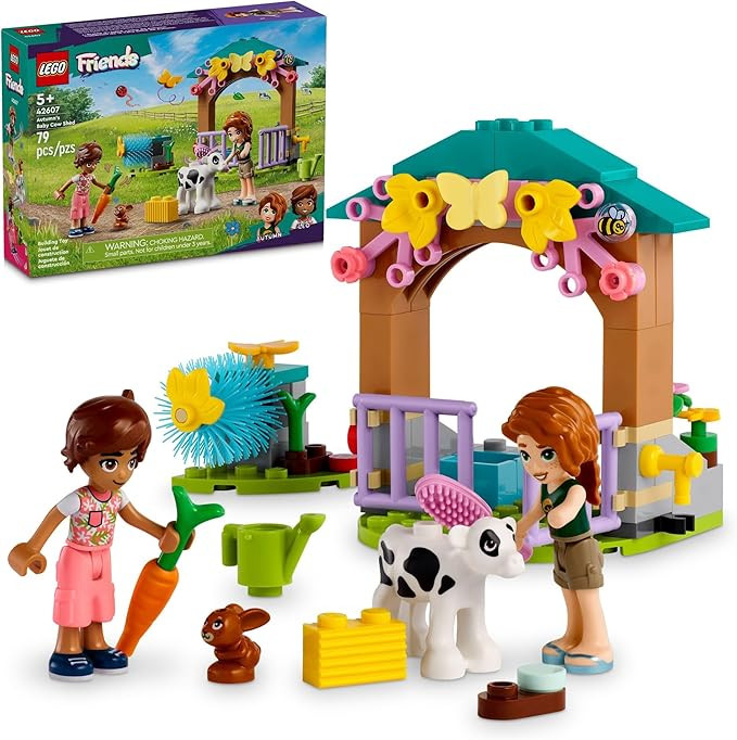 LEGO Friends Autumn’s Baby Cow Shed Farm Animal Toy Playset with 2 Mini-Dolls, Calf and Bunny F... | Amazon (US)