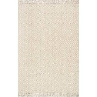 nuLOOM Don Casual Striped Jute Natural 8 ft. x 10 ft. Area Rug NCNT01A-76096 - The Home Depot | The Home Depot