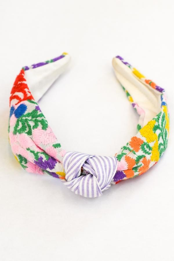 The Camilla Headband - Purple Stripe | The Impeccable Pig