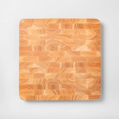 15&#34;x15&#34; Nonslip End Grain Wood Chop Block Cutting Board - Made By Design&#8482; | Target