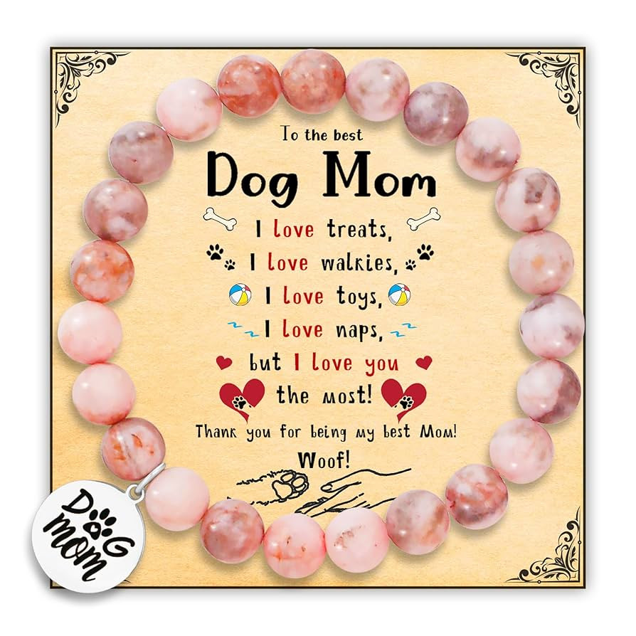 Smilebelle Mothers Day Gifts for Dog Mom, Pink Dog Mom Bracelets for Women, Best Gifts for Dog Lo... | Amazon (US)