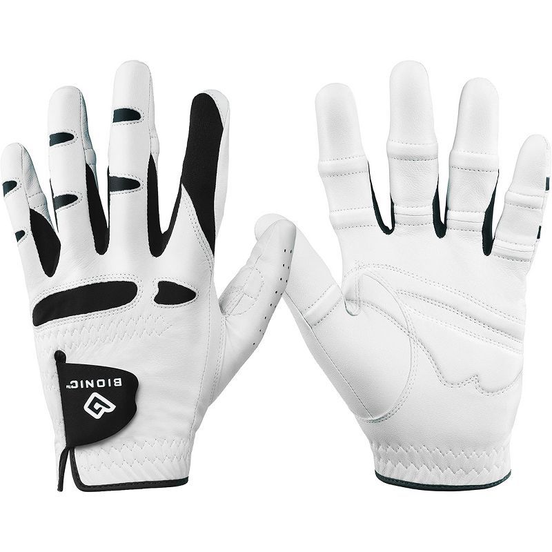 Bionic Men's Cadet StableGrip Natural Fit Left Hand Golf Glove - White/Black | Target