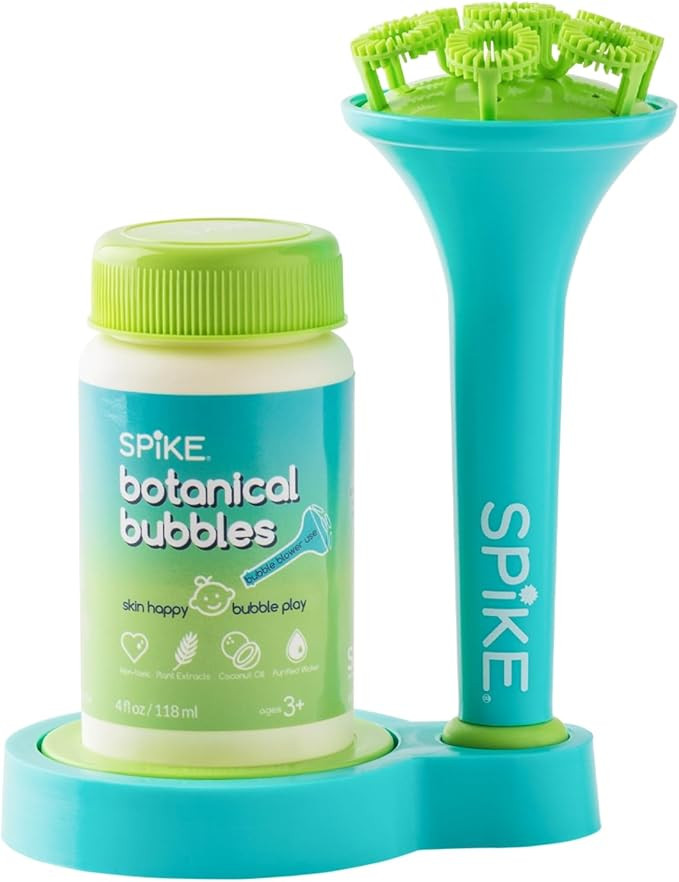 Innobaby Spike Bubble Blower with Mess Free Botanical Bubbles and Dipping Tray - Magic Wand Blows... | Amazon (US)
