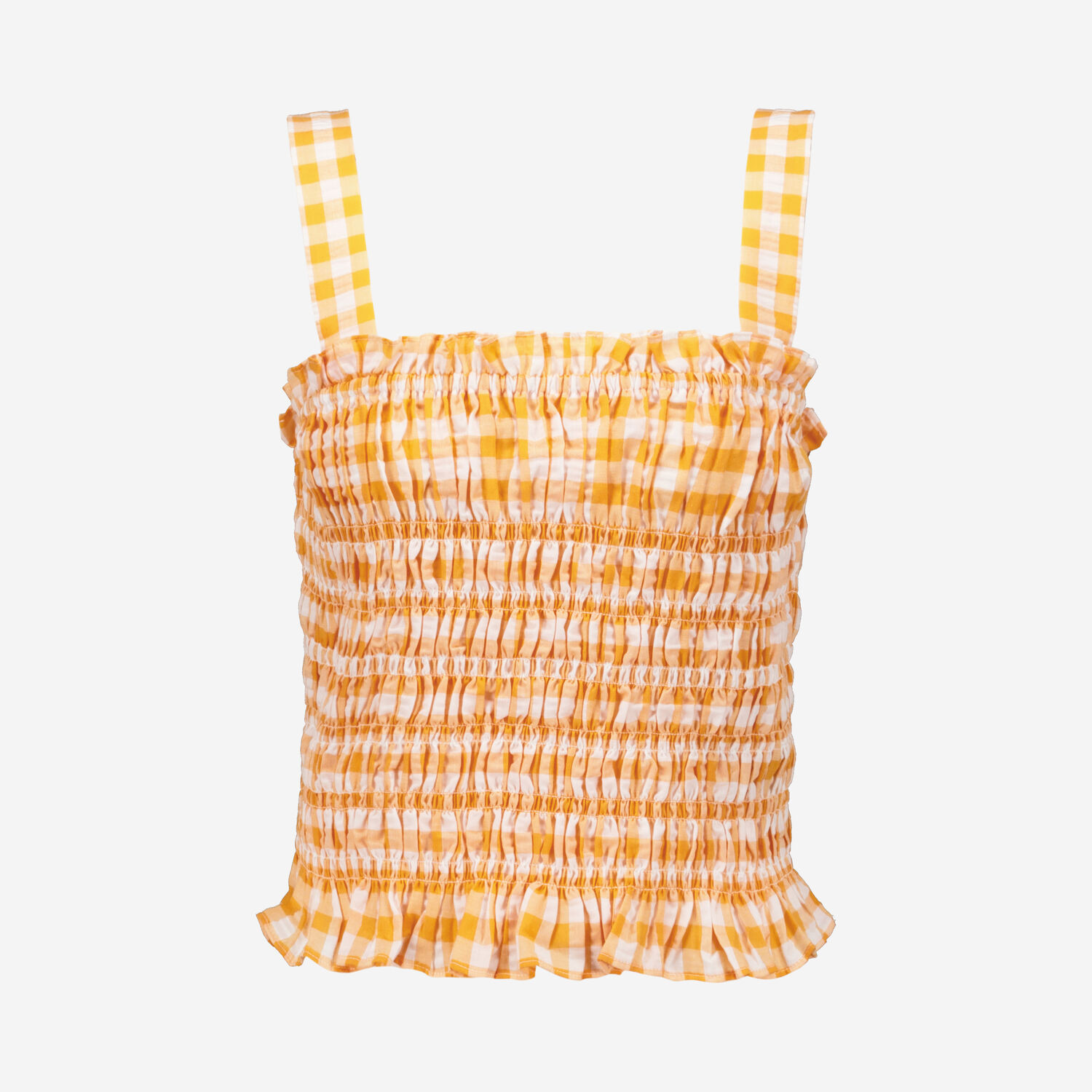 Orange & White Gingham Top | TK Maxx