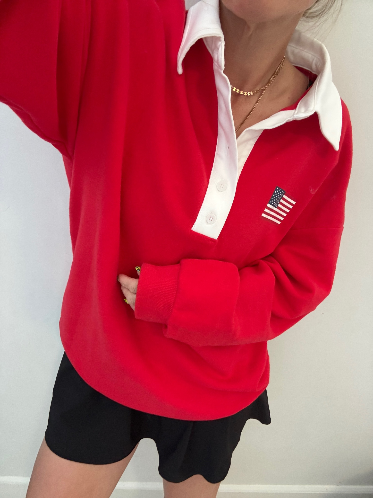 Target finds!  Loving this Americana sweatshirt perfect for July 4th! 

#TargetFinds #RedWhiteAndBlue #July4Outfits  ￼@Target