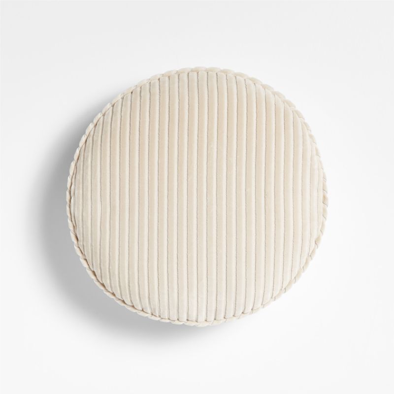 Creste 12" Ivory Pillbox Throw Pillow by Athena Calderone | Crate & Barrel | Crate & Barrel