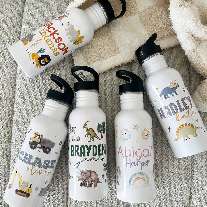 Personalized Kids Themed Water Bottles | Caden Lane