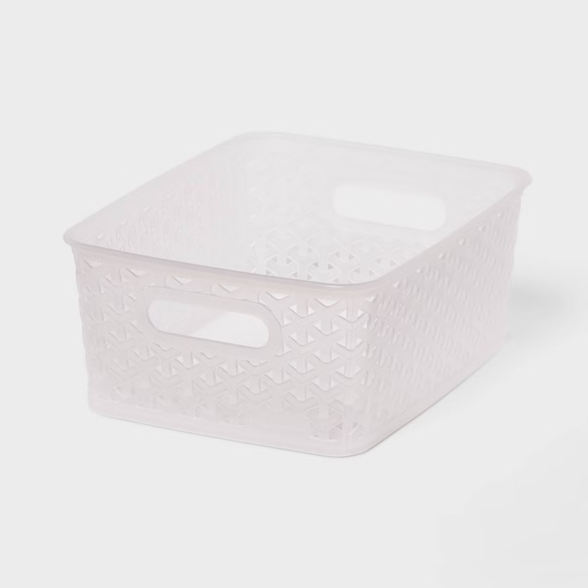 Y-Weave Small Decorative Storage Basket Translucent - Brightroom™: Portable, Stackable Plastic ... | Target