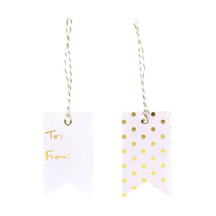 To&From Gift Tag White/Gold - Spritz™ | Target
