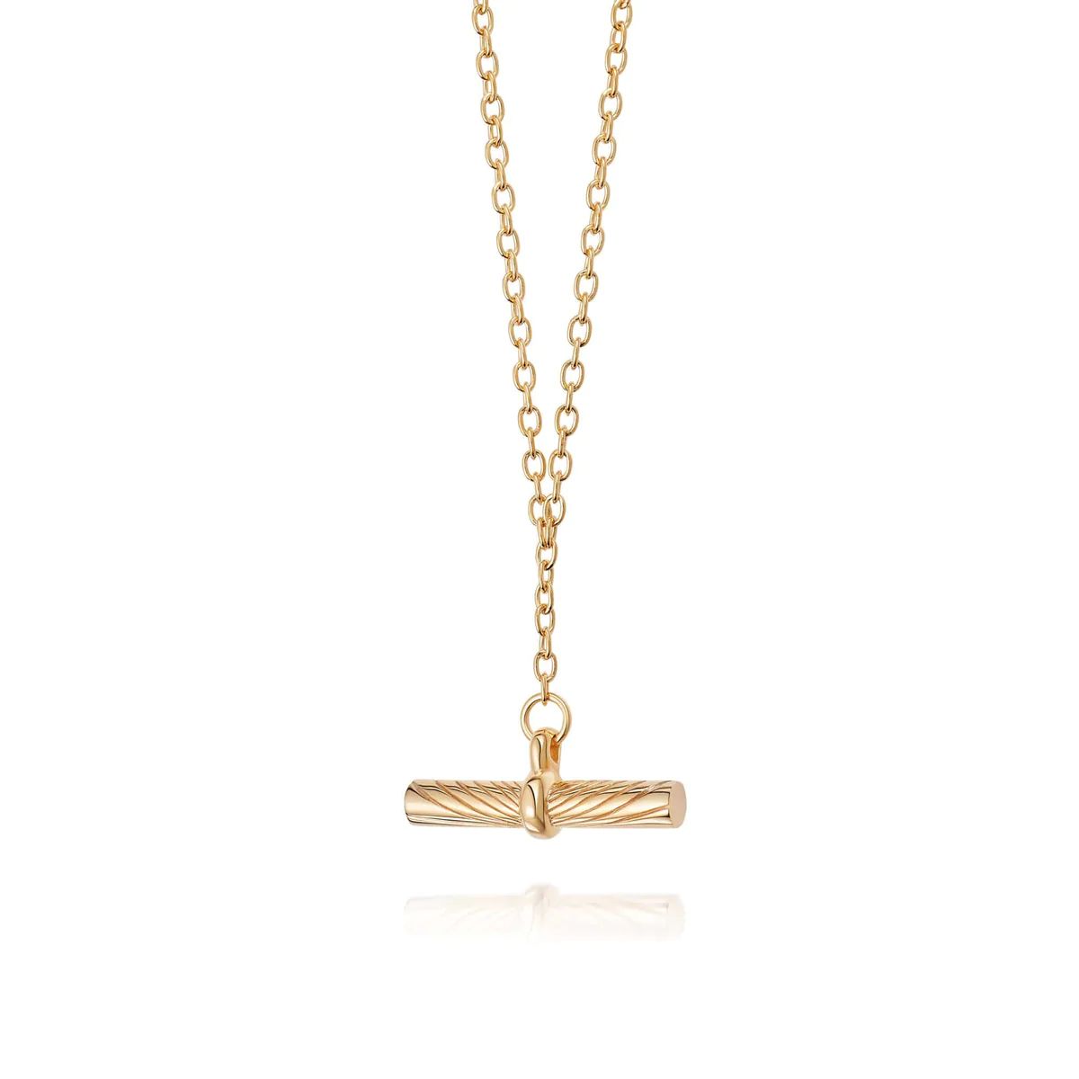 Estée Lalonde T Bar Necklace 18Ct Gold Plate | Daisy London Jewellery