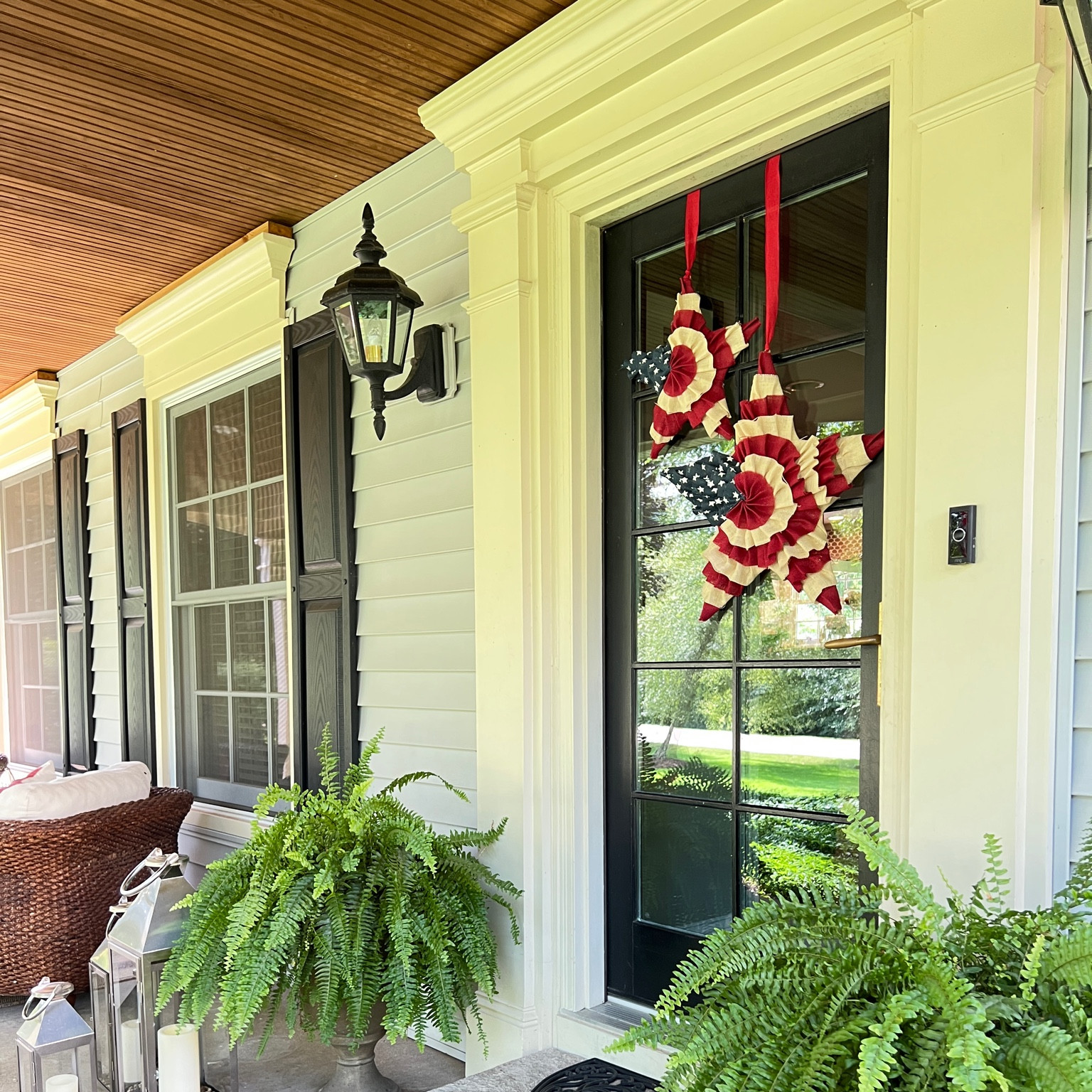 If you have a black door, these burlap stars are on super sale! Great for Labor Day and 4th of July next year!