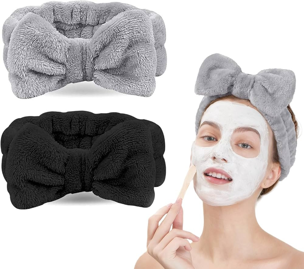 LADES Facial Headband - Terry Cloth Headbands for Face Washing,Skin Care,Makeup,Bow Spa Hair Head... | Amazon (US)