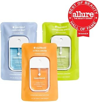 Touchland Power Mist Hydrating Hand Sanitizer Spray, FRESH 3-Pack (Mint, Citrus, Lemon Lime), 500... | Amazon (US)