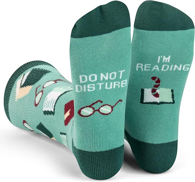 Funny Nerd Socks - Gift For Teachers, Students, Book Lovers, Math, Science Geeks | Amazon (US)