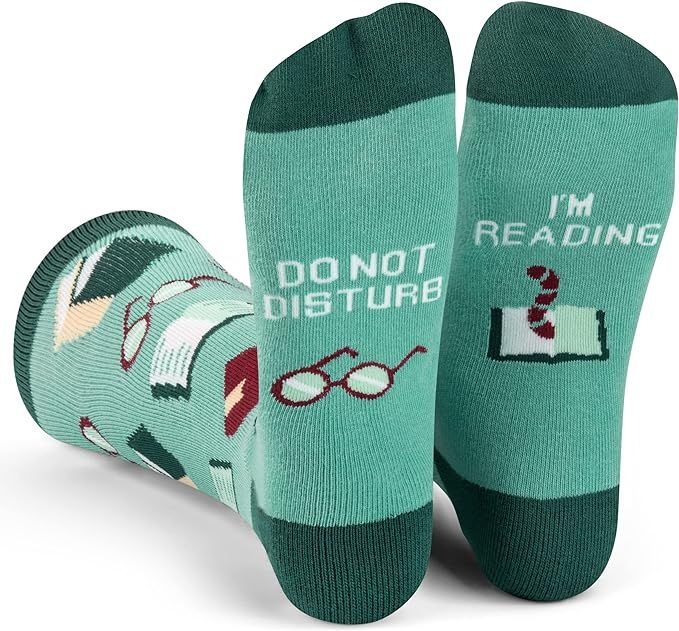 Funny Nerd Socks - Gift For Teachers, Students, Book Lovers, Math, Science Geeks | Amazon (US)