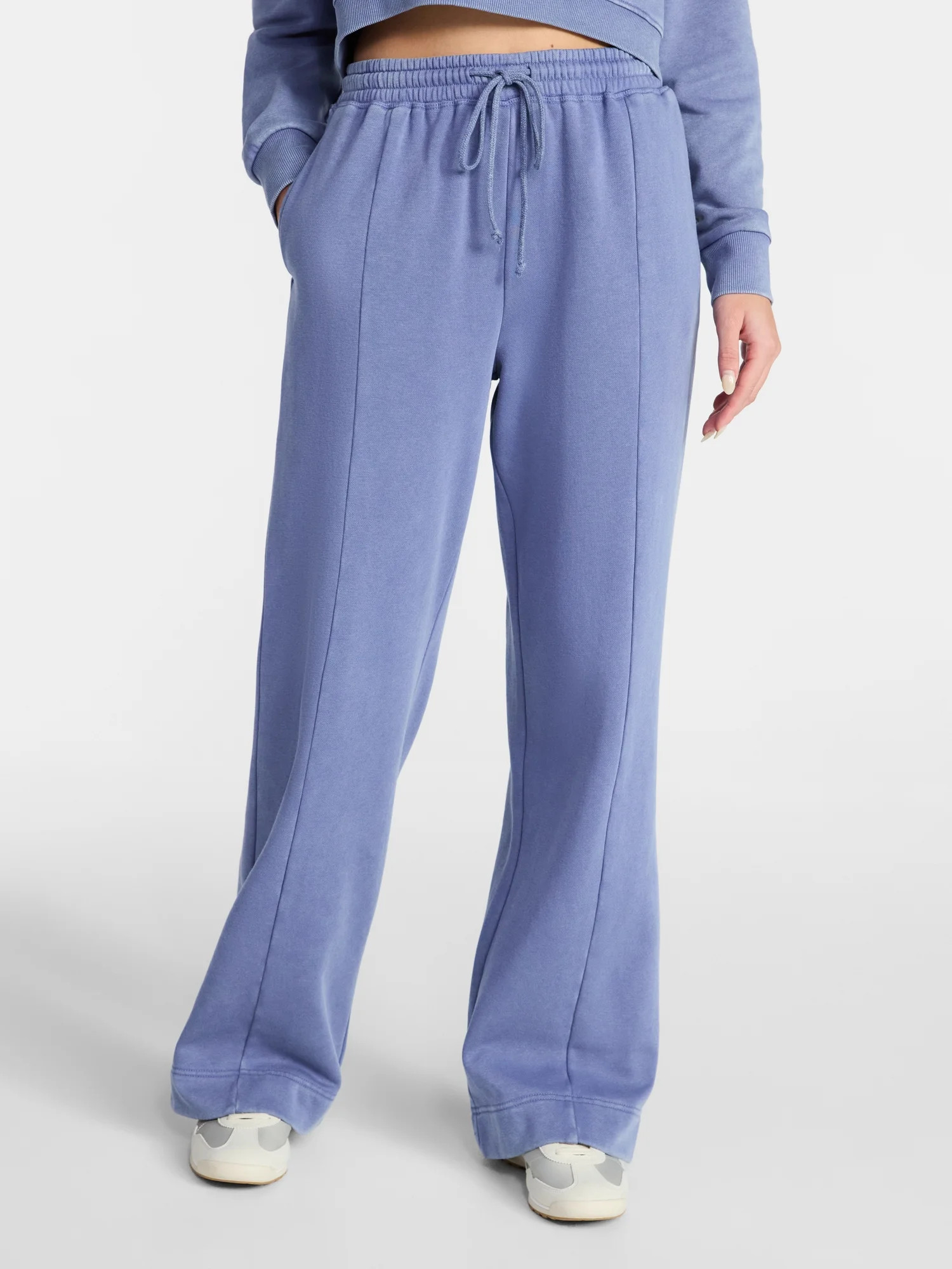 No Boundaries Mineral Wash Wide-Leg Sweatpants, 31'' Inseam, Women's XXS-XXL | Walmart (US)
