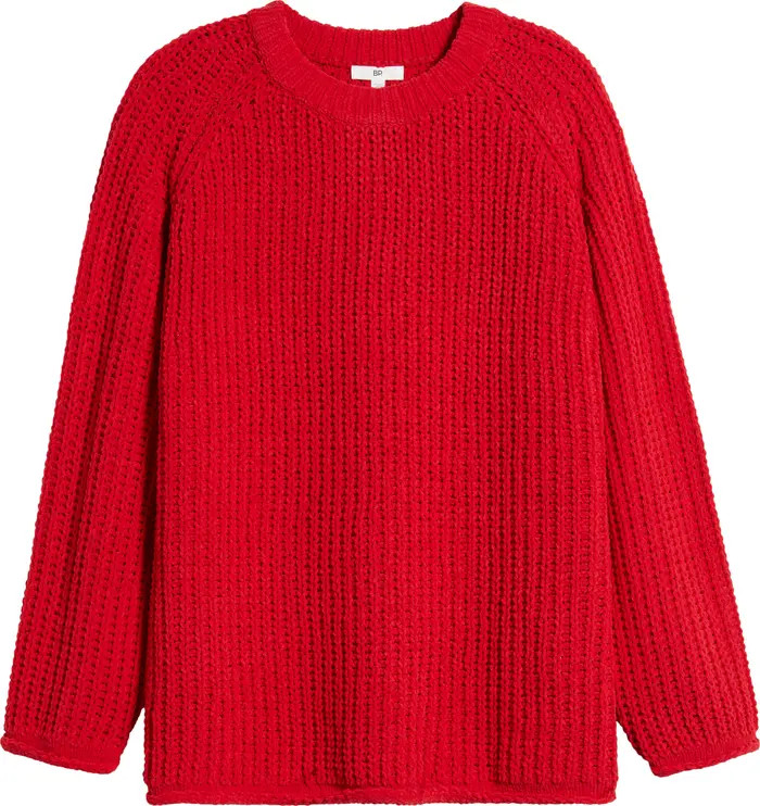 BP. Slouchy Chenille Pullover Sweater in Purple Fresco at Nordstrom, Size Xx-Large | Nordstrom