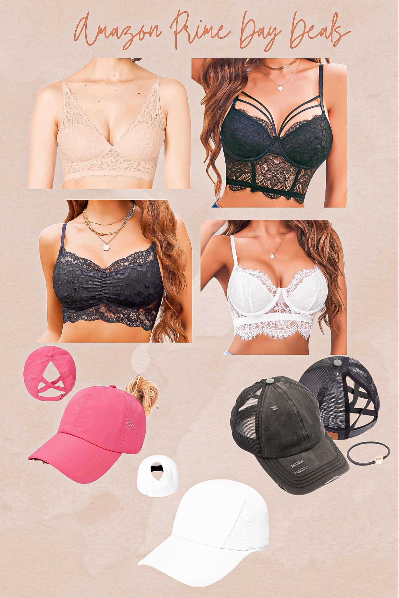 Amazon prime day deals 

Lace bra, bralette, women’s bra, Amazon prime day deals, pony tail hat, Amazon accessories 

#LTKSaleAlert #LTKStyleTip #LTKFindsUnder50