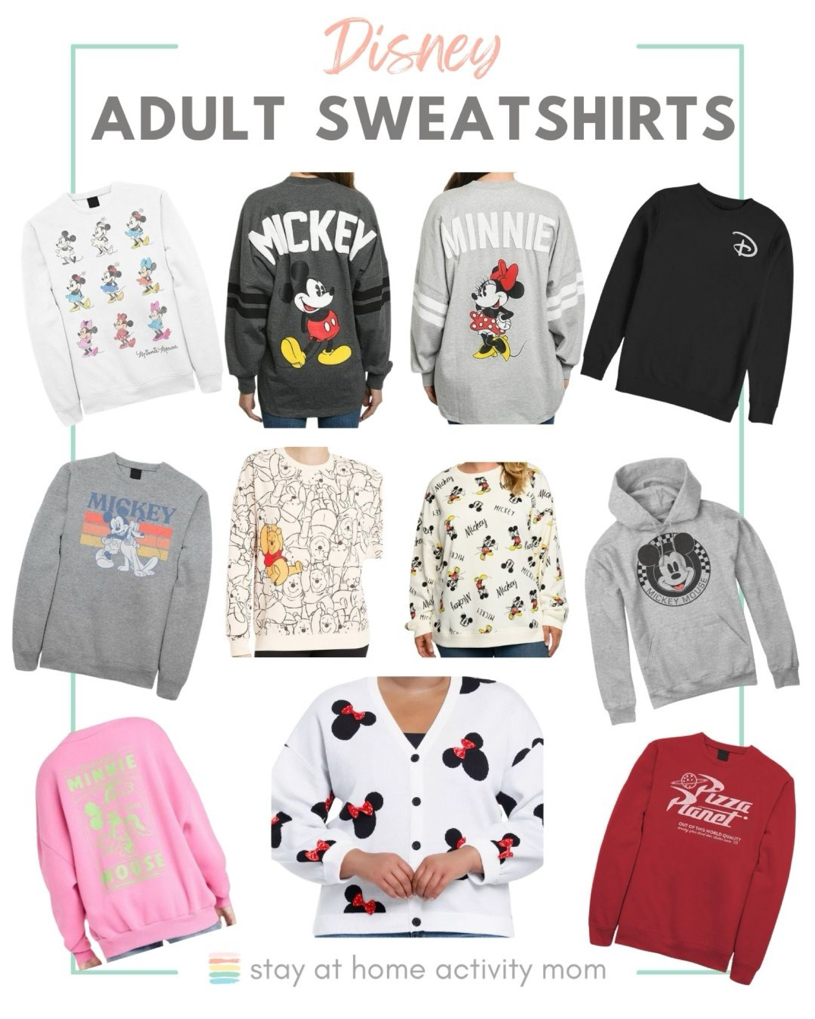 Cute Disney themed sweatshirts for the grown ups, too! Who says the kids get to have all the fun? 

#LTKmens #LTKfamily #LTKtravel