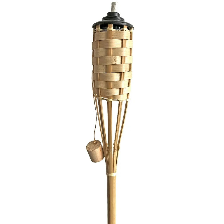 Mainstays Bamboo Lawn & Garden Torch - 57 Inch | Made From Real Bamboo | Fiberglass Wick | Outdoo... | Walmart (US)