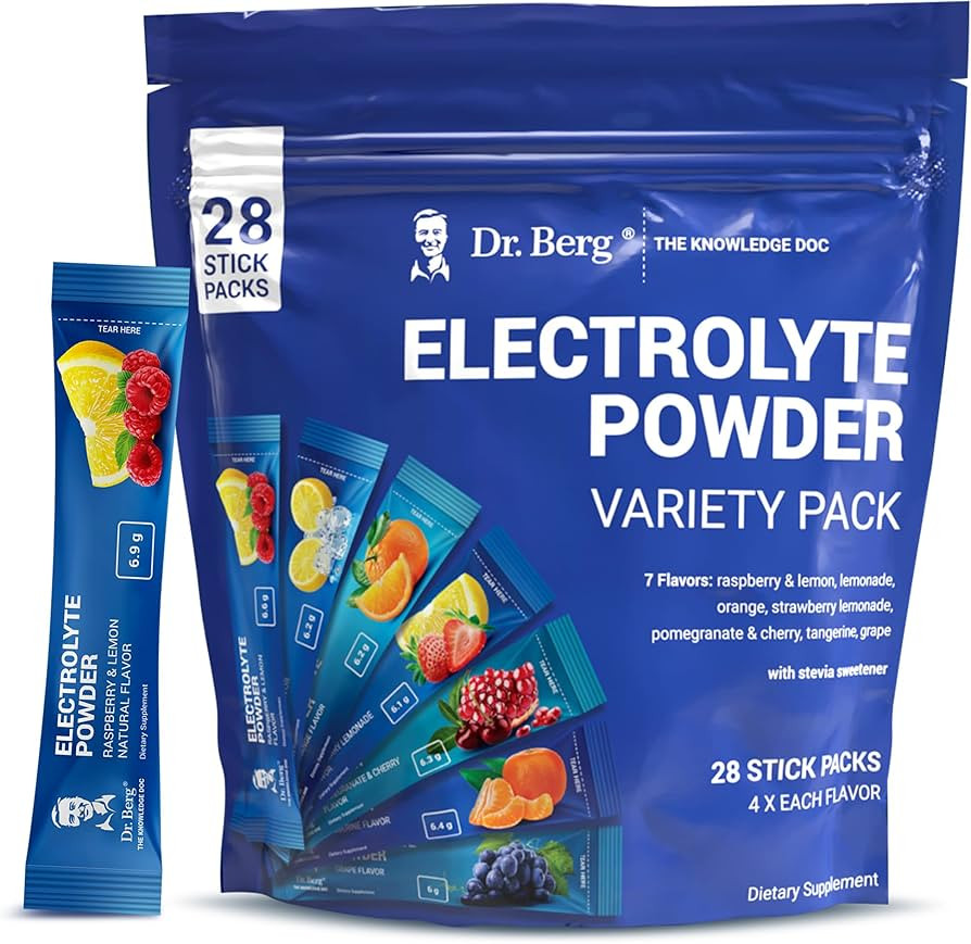 Dr. Berg Sugar Free Electrolyte Powder Packets (Variety Pack) - Daily Electrolyte Drink Mix - 28 ... | Amazon (US)
