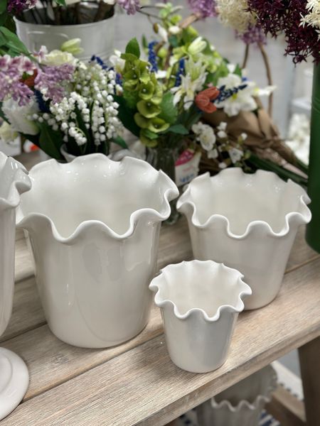 New ruffle planters, ruffle vase, home decor white planter pots spring decor 

#LTKhome #LTKunder50 #LTKsalealert