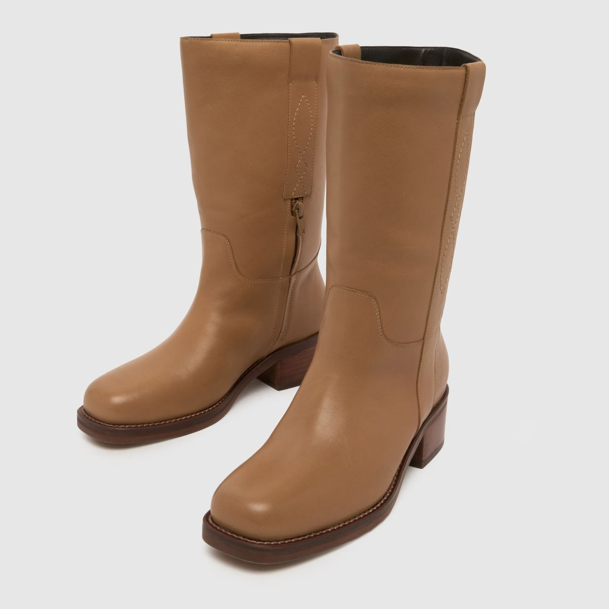 Womens Tan schuh Delany Leather Calf Boots | schuh | Schuh