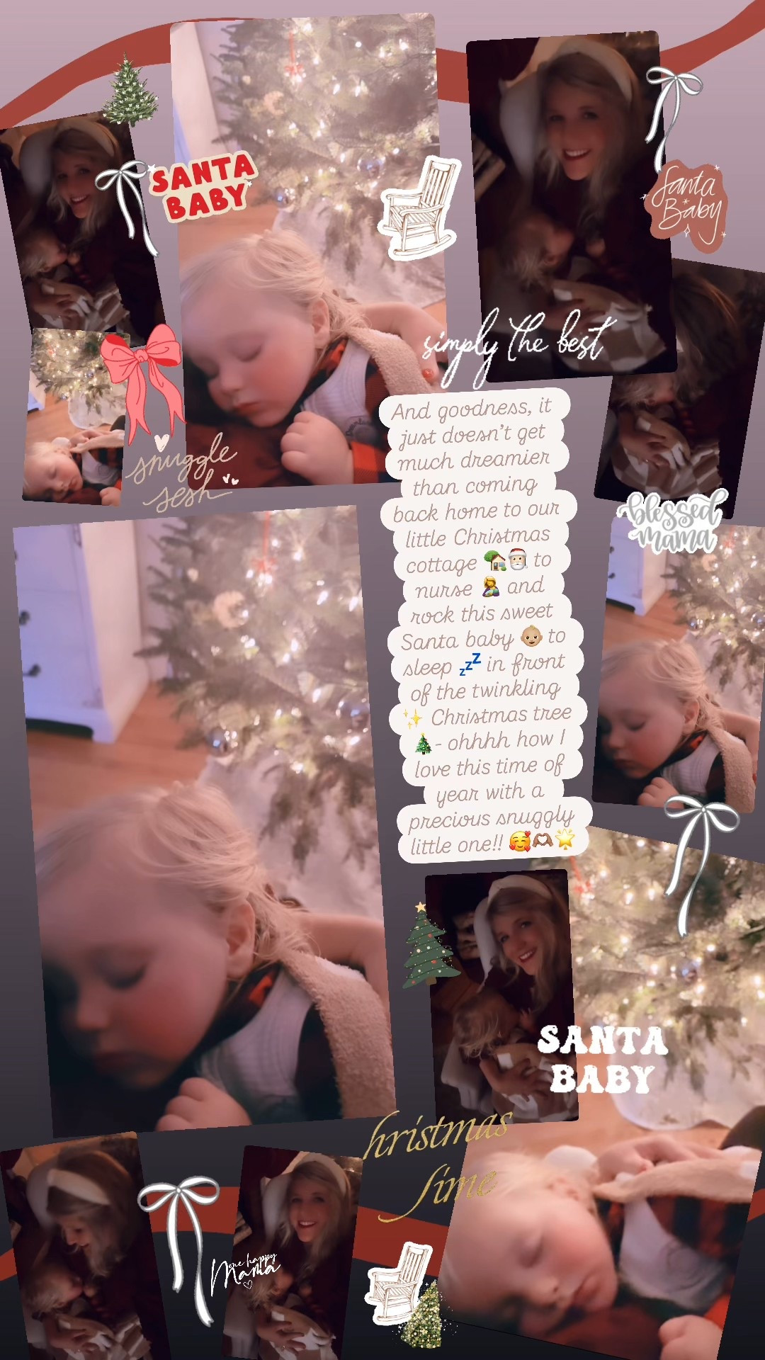 And goodness, it just doesn’t get much dreamier than coming back home to our little Christmas cottage 🏡🎅🏻 to nurse 🤱 and rock this sweet Santa baby 👶🏼 to sleep 💤 in front of the twinkling ✨ Christmas tree 🎄- ohhhh how I love this time of year with a precious snuggly little one!! 🥰🫶🏽🌟

#LTKHoliday #LTKdayinmylife #LTKmomlife