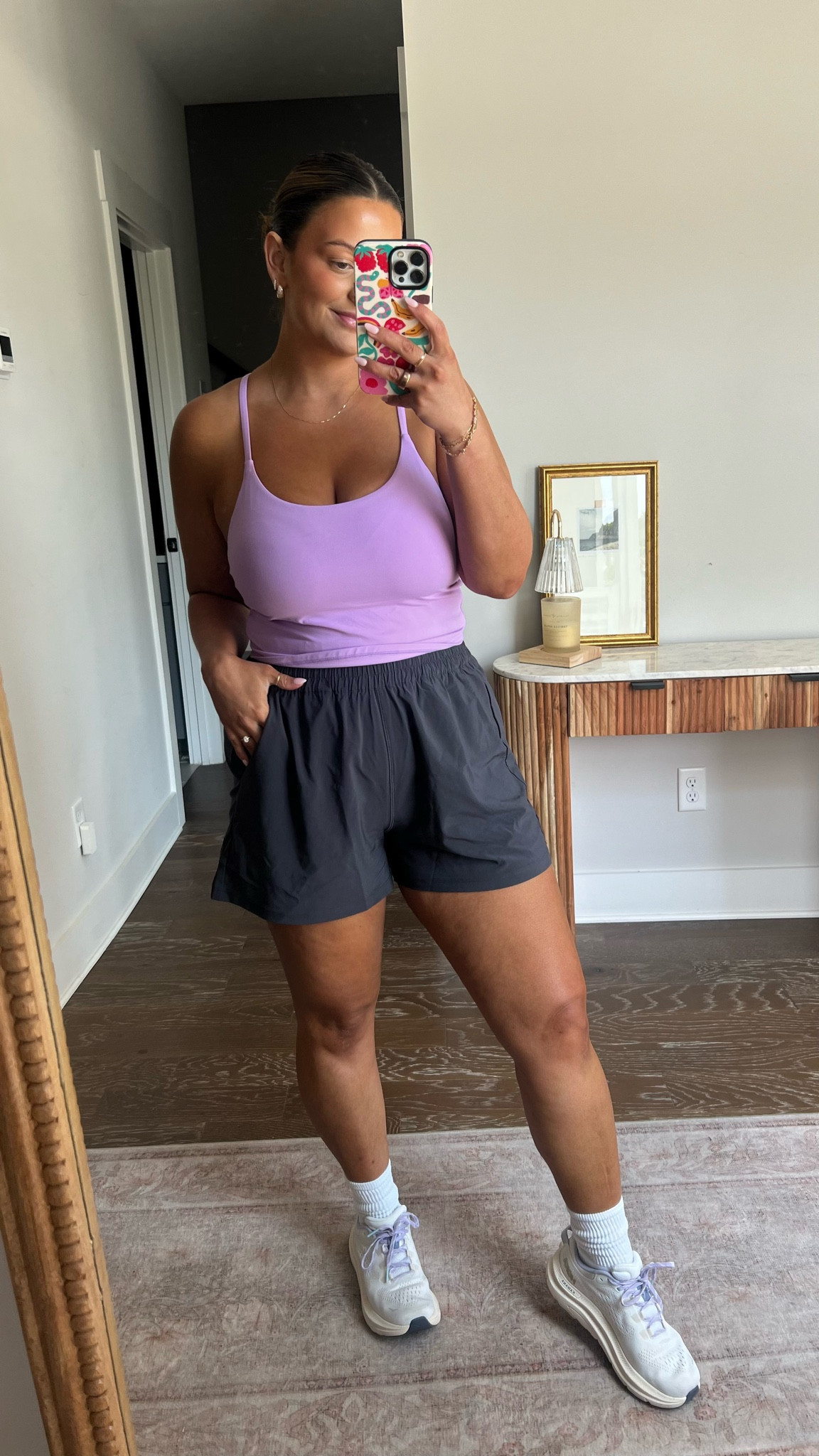 Errands around the house outfit I love! Super flattering! Wearing a L in the tank with a built in shelf bra and a XL in the shorts! They have pockets and are unlined but AMAZING! So flattering! 

#LTKFitness #LTKSeasonal #LTKActive